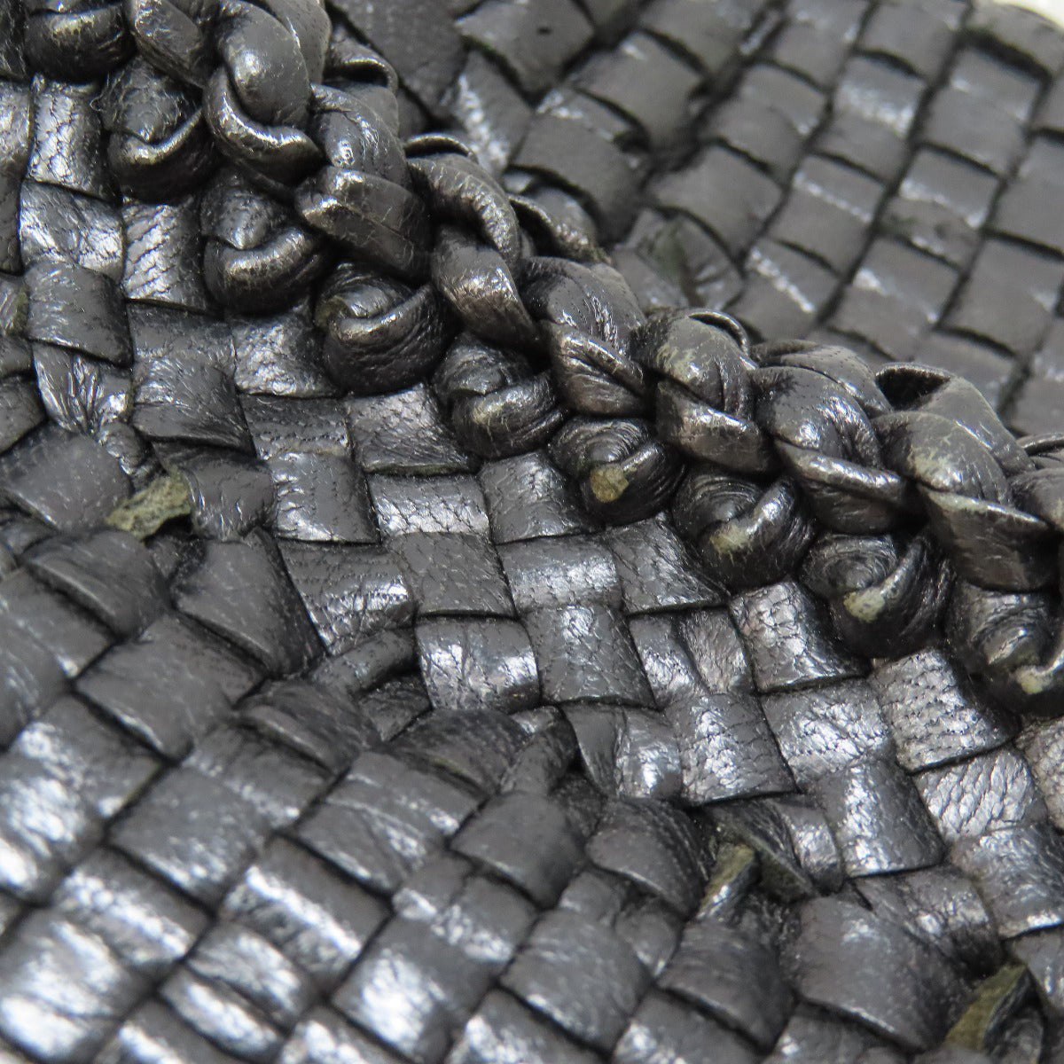 PRADA Canapa braid Tote Bag Calf Ladies [Used]