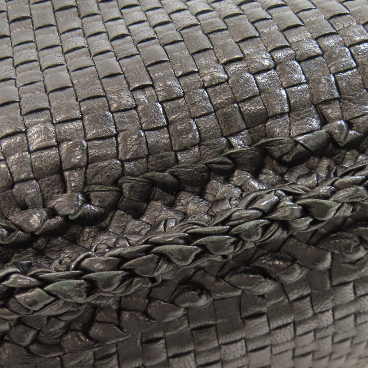 PRADA Canapa braid Tote Bag Calf Ladies [Used]