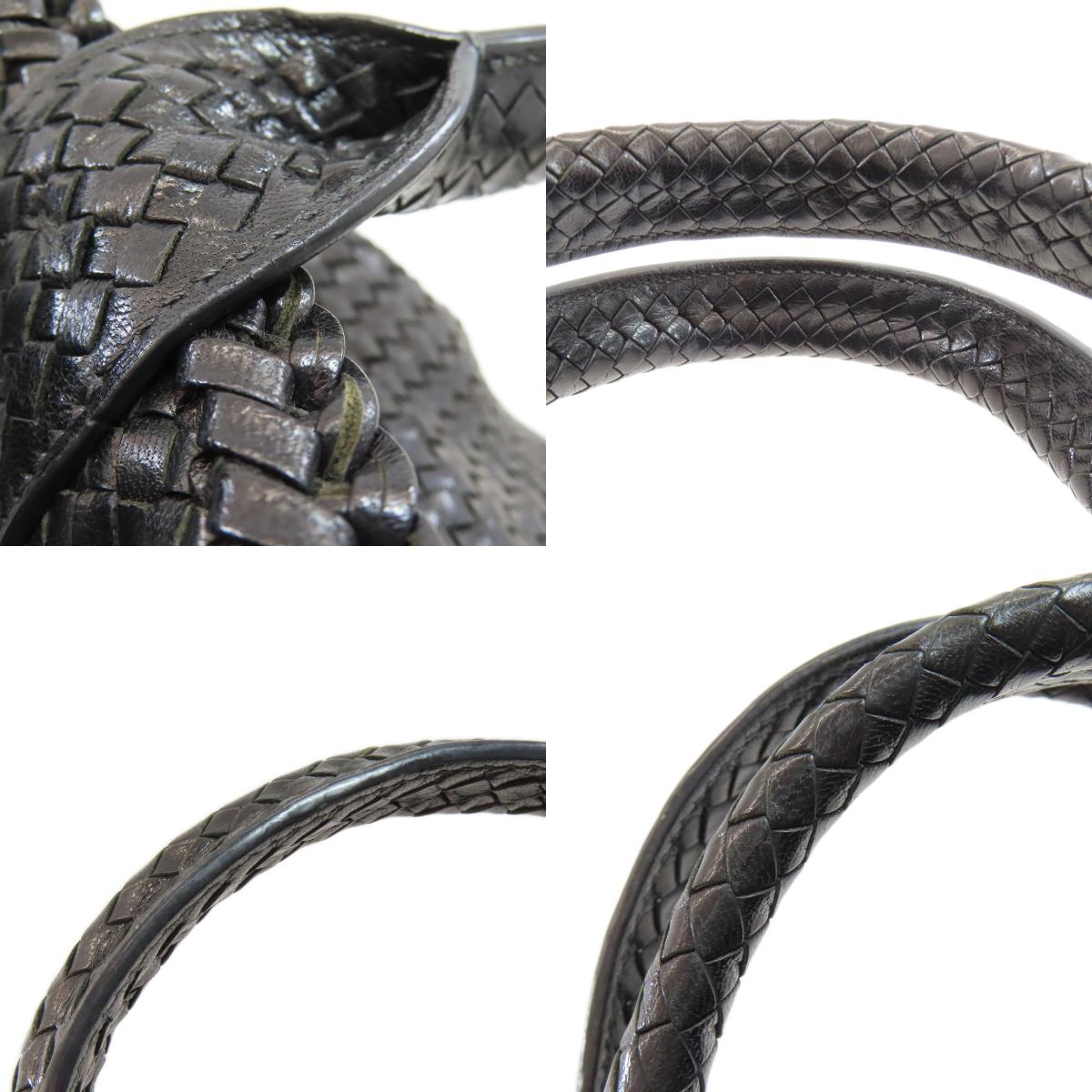 PRADA Canapa braid Tote Bag Calf Ladies [Used]