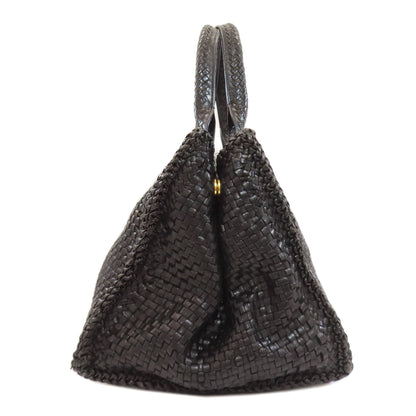 PRADA Canapa braid Tote Bag Calf Ladies [Used]