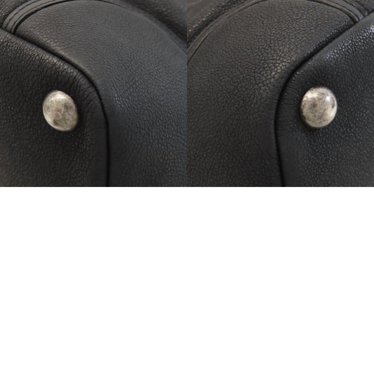 CHANEL COCO Mark SilverHardware Tote Bag Calf Ladies [Used]