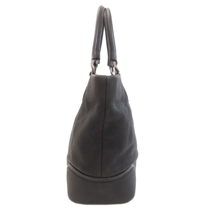 CHANEL COCO Mark SilverHardware Tote Bag Calf Ladies [Used]