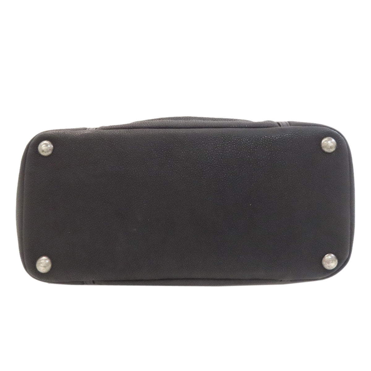 CHANEL COCO Mark SilverHardware Tote Bag Calf Ladies [Used]