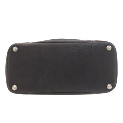 CHANEL COCO Mark SilverHardware Tote Bag Calf Ladies [Used]