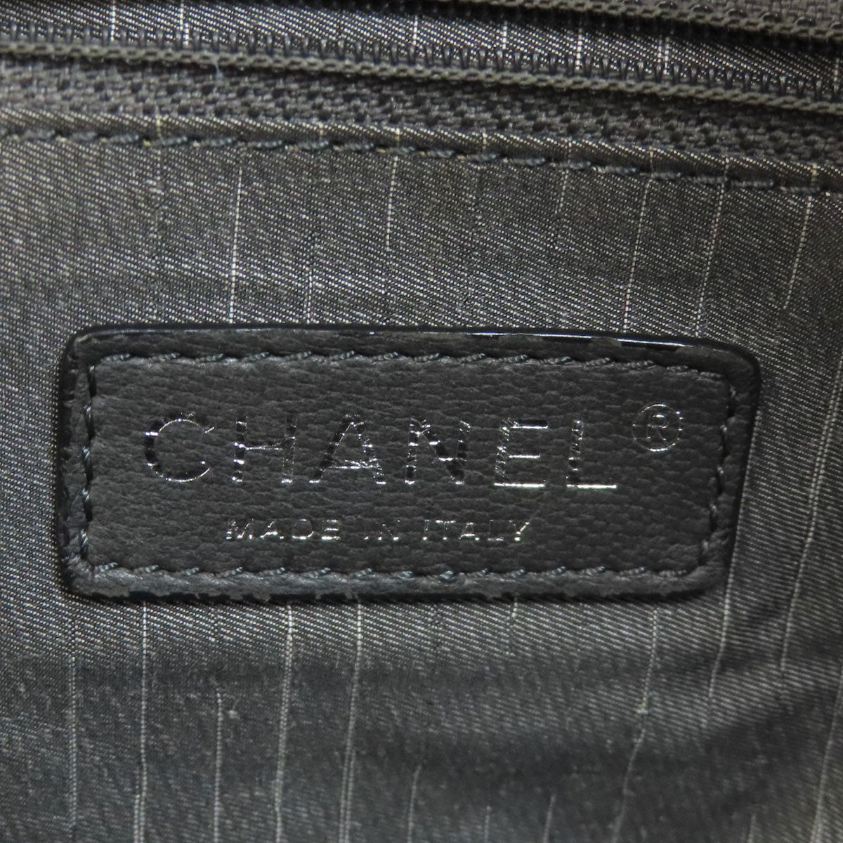 CHANEL COCO Mark SilverHardware Tote Bag Calf Ladies [Used]