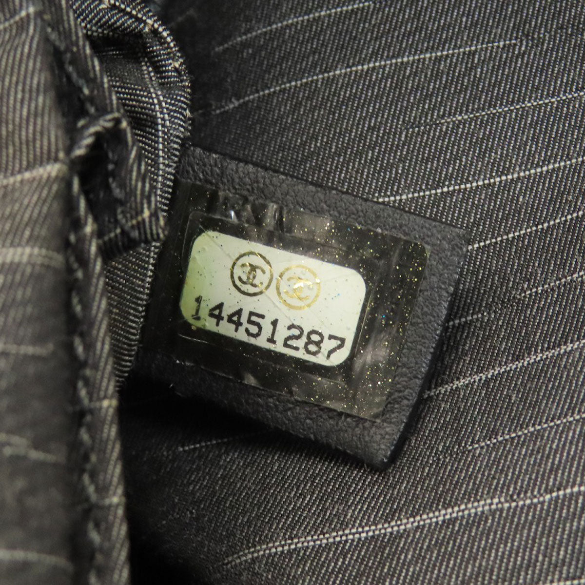 CHANEL COCO Mark SilverHardware Tote Bag Calf Ladies [Used]