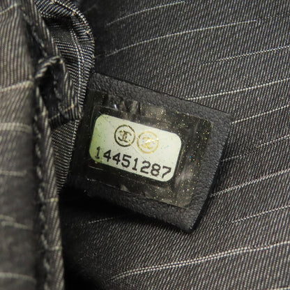 CHANEL COCO Mark SilverHardware Tote Bag Calf Ladies [Used]