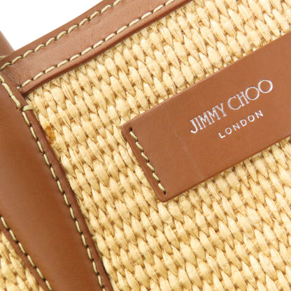 Jimmy Choo logo Tote Bag Raffia LeatherLadies [Used]