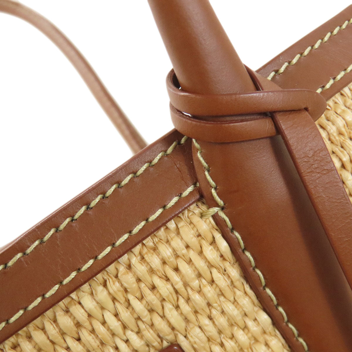 Jimmy Choo logo Tote Bag Raffia LeatherLadies [Used]