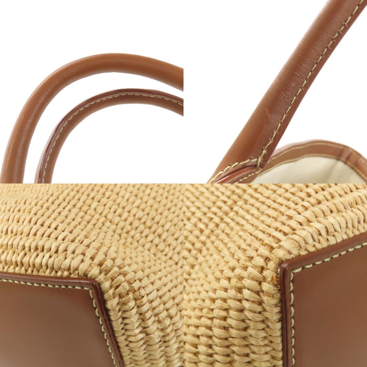 Jimmy Choo logo Tote Bag Raffia LeatherLadies [Used]