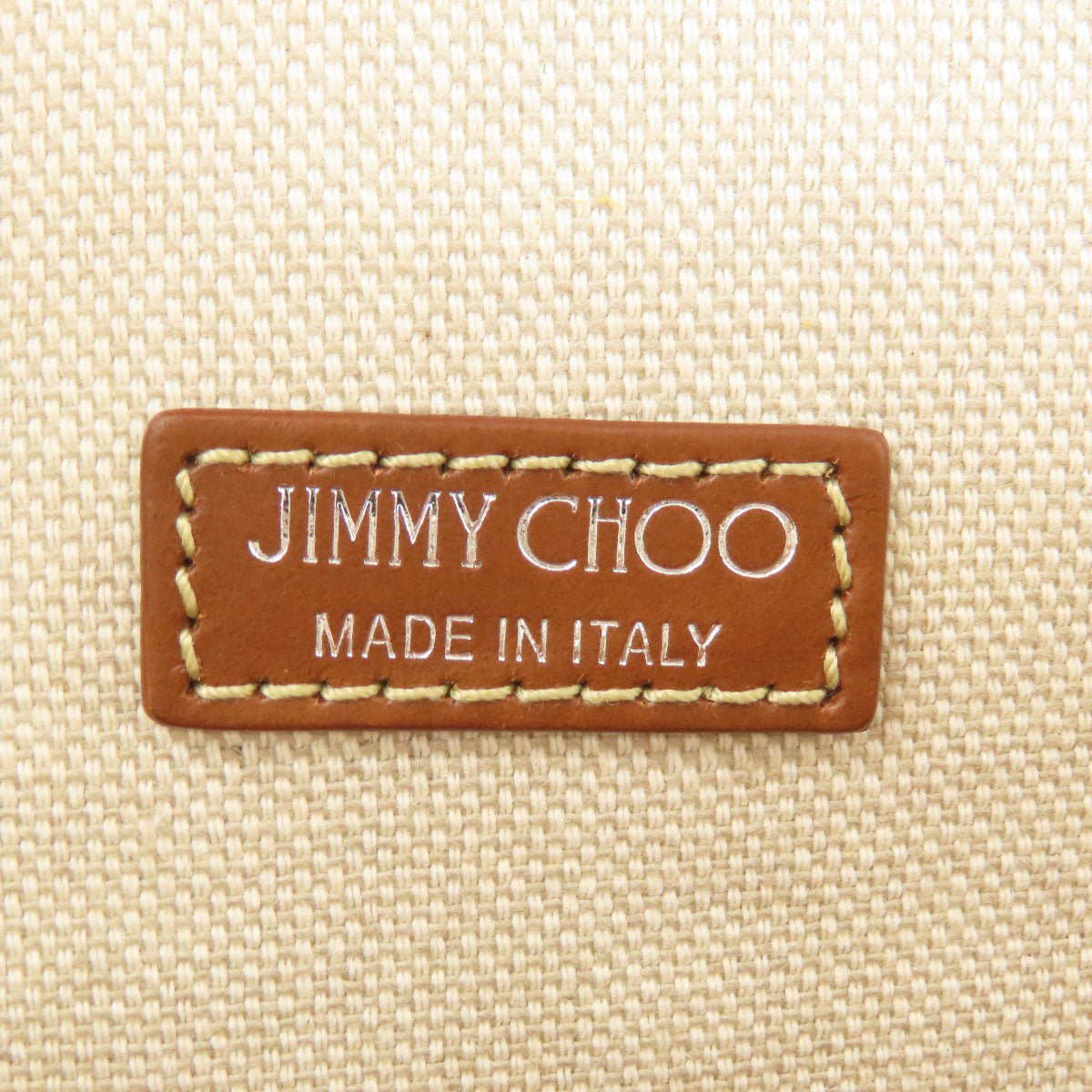 Jimmy Choo logo Tote Bag Raffia LeatherLadies [Used]