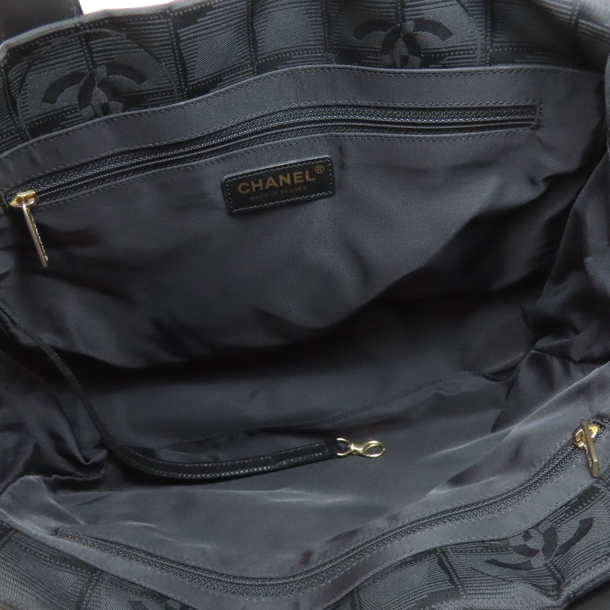 CHANEL New Travel Line PM Tote Bag Nylon jacquard Ladies [Used]