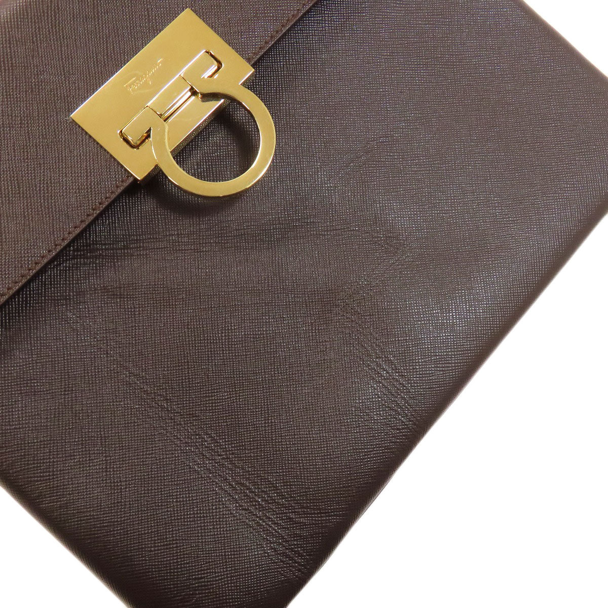 Salvatore Ferragamo Gancini 2WAY Handbag Leather Ladies [Used]