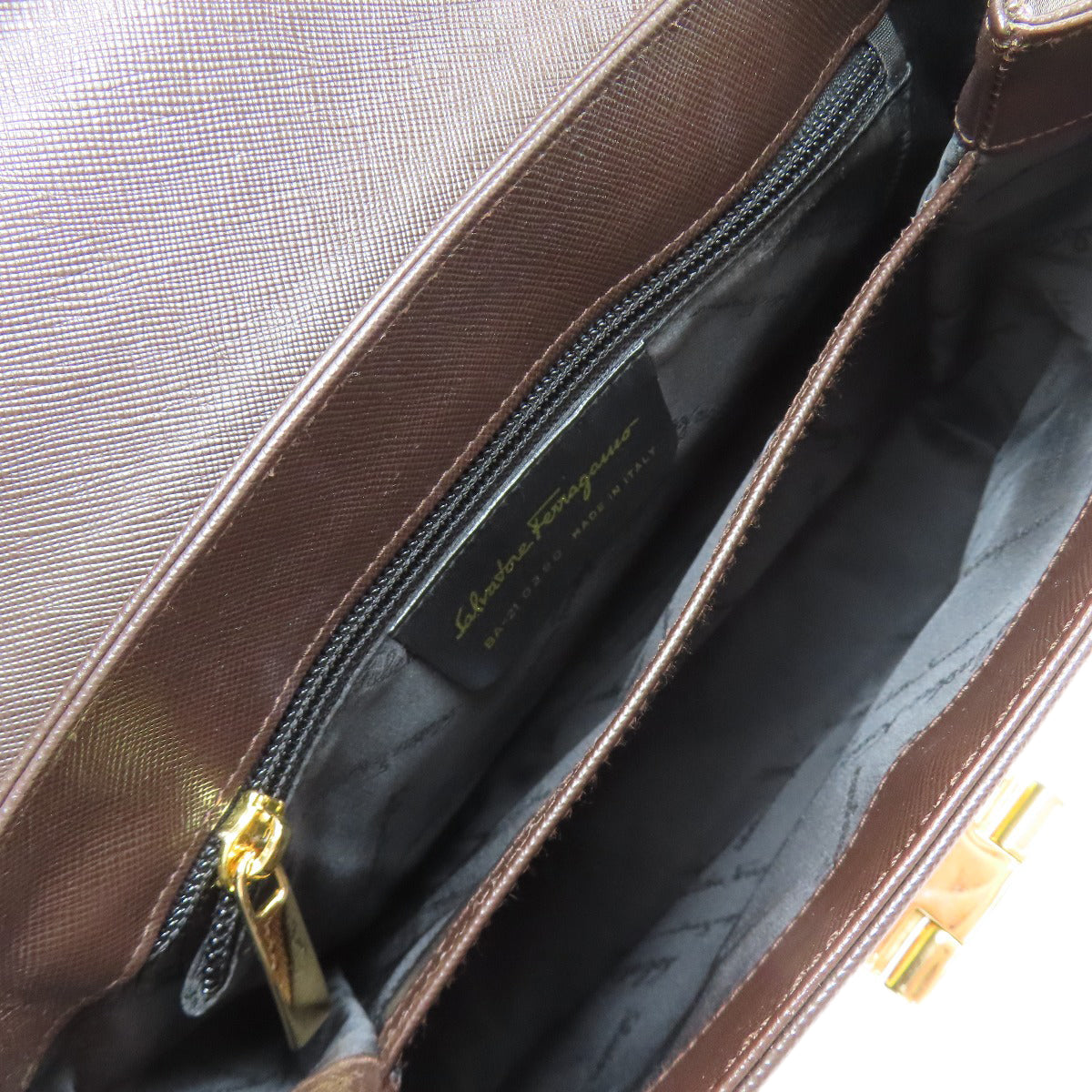 Salvatore Ferragamo Gancini 2WAY Handbag Leather Ladies [Used]