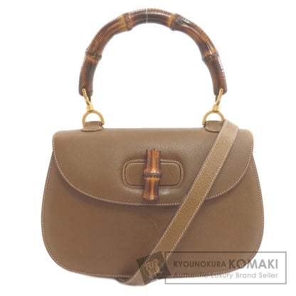 GUCCI 000・29・0633 Bamboo handle 2WAY Handbag Calf Ladies [Used]