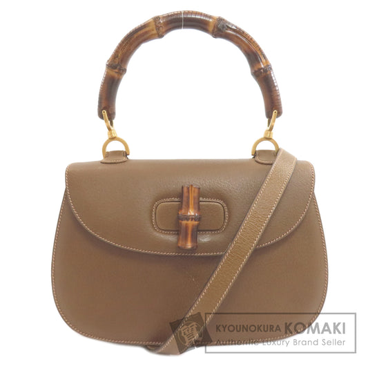 GUCCI 000・29・0633 Bamboo handle 2WAY Handbag Calf Ladies [Used]