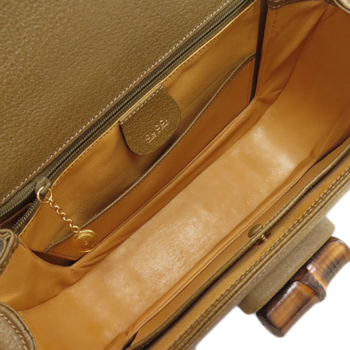 GUCCI 000・29・0633 Bamboo handle 2WAY Handbag Calf Ladies [Used]