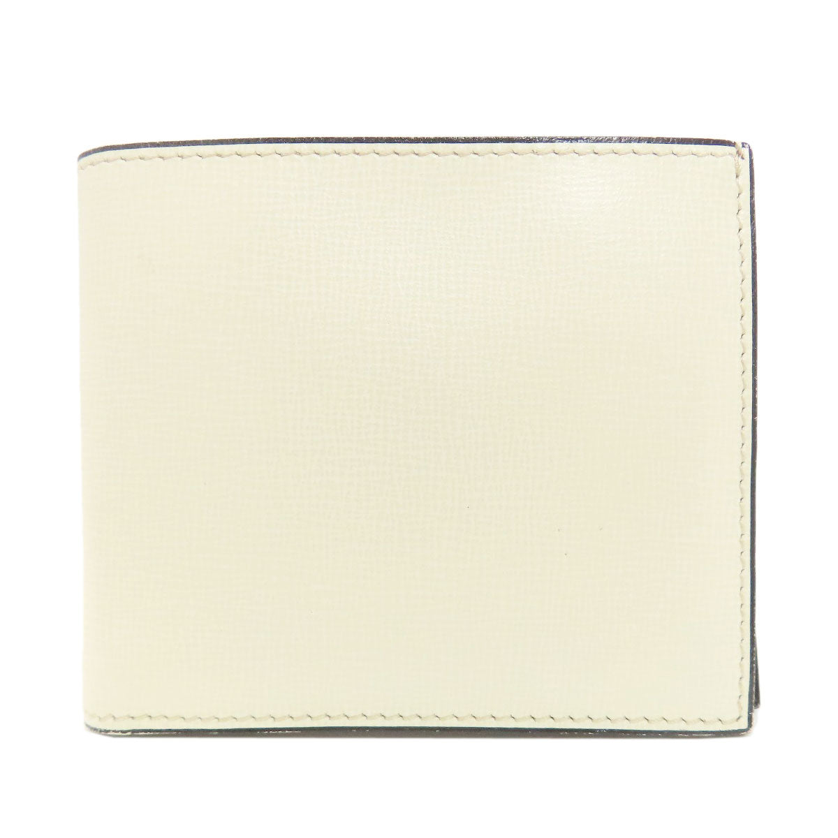 Valextra Simple design Bifold Wallet with Coin Pocket Leather Ladies [Used]