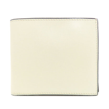Valextra Simple design Bifold Wallet with Coin Pocket Leather Ladies [Used]