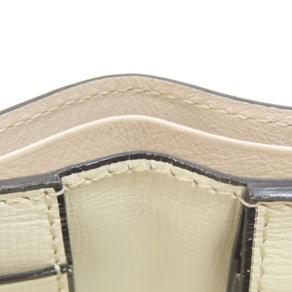Valextra Simple design Bifold Wallet with Coin Pocket Leather Ladies [Used]