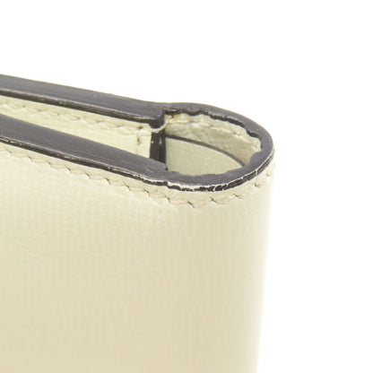 Valextra Simple design Bifold Wallet with Coin Pocket Leather Ladies [Used]