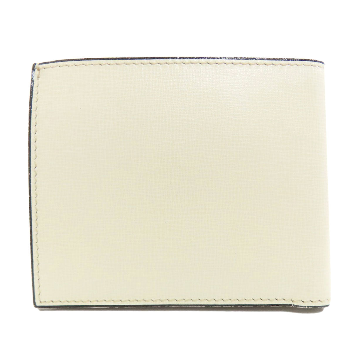 Valextra Simple design Bifold Wallet with Coin Pocket Leather Ladies [Used]
