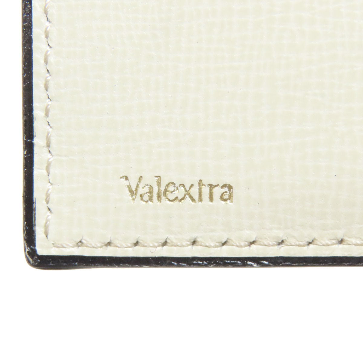 Valextra Simple design Bifold Wallet with Coin Pocket Leather Ladies [Used]