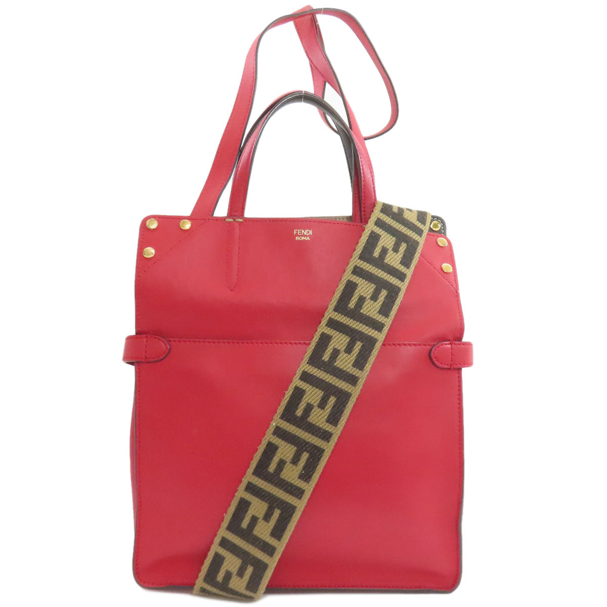 FENDI Flip 2WAY Handbag Calf Ladies [Used]