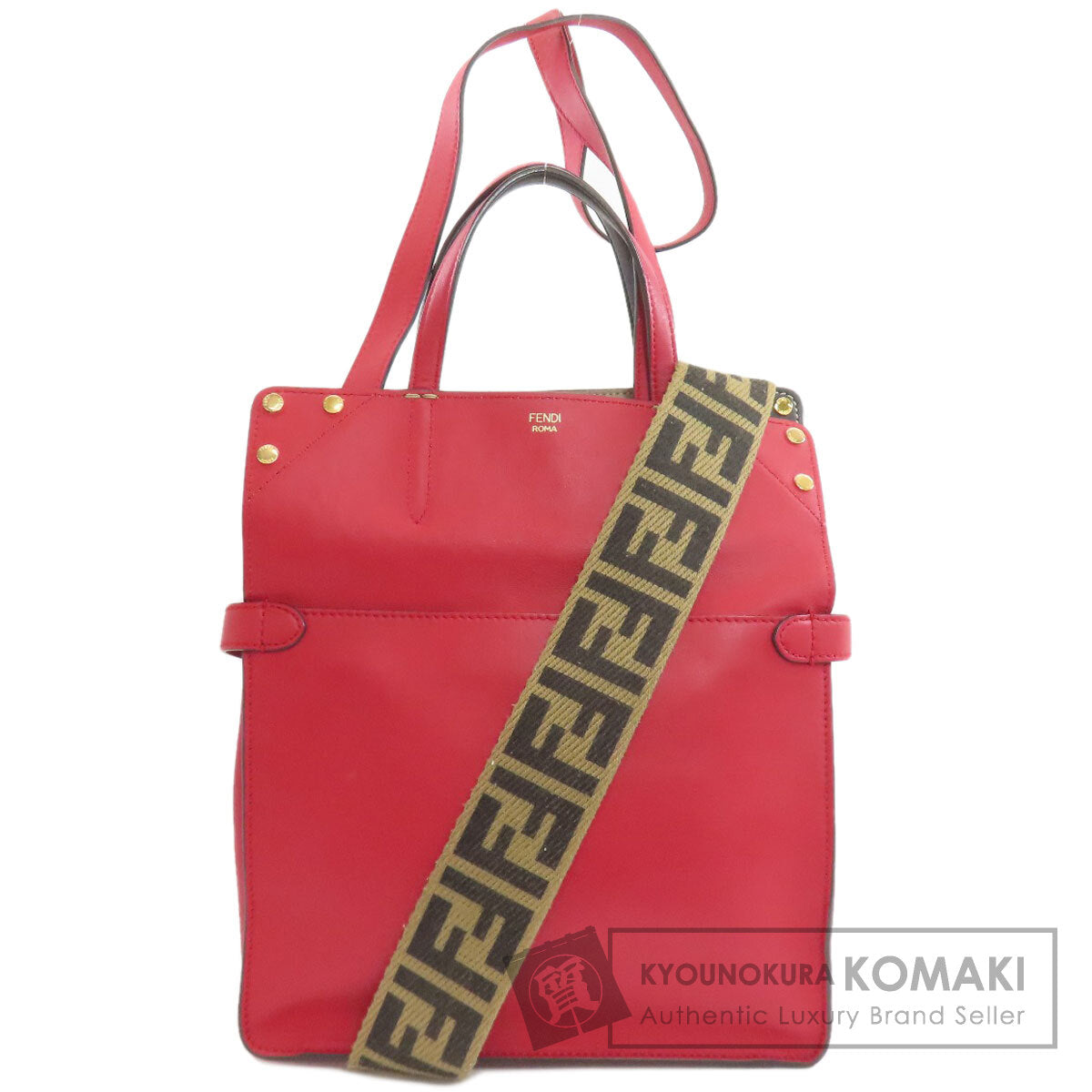 FENDI Flip 2WAY Handbag Calf Ladies [Used]