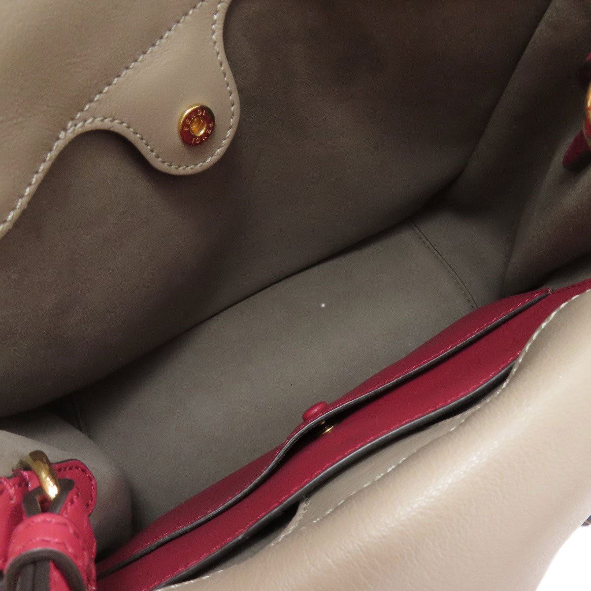 FENDI Flip 2WAY Handbag Calf Ladies [Used]