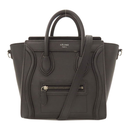 CELINE Luggage nano 2 WAY Handbag Calf Ladies [Used]