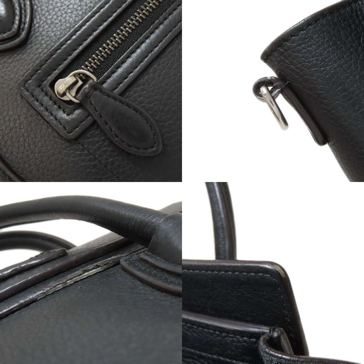 CELINE Luggage nano 2 WAY Handbag Calf Ladies [Used]