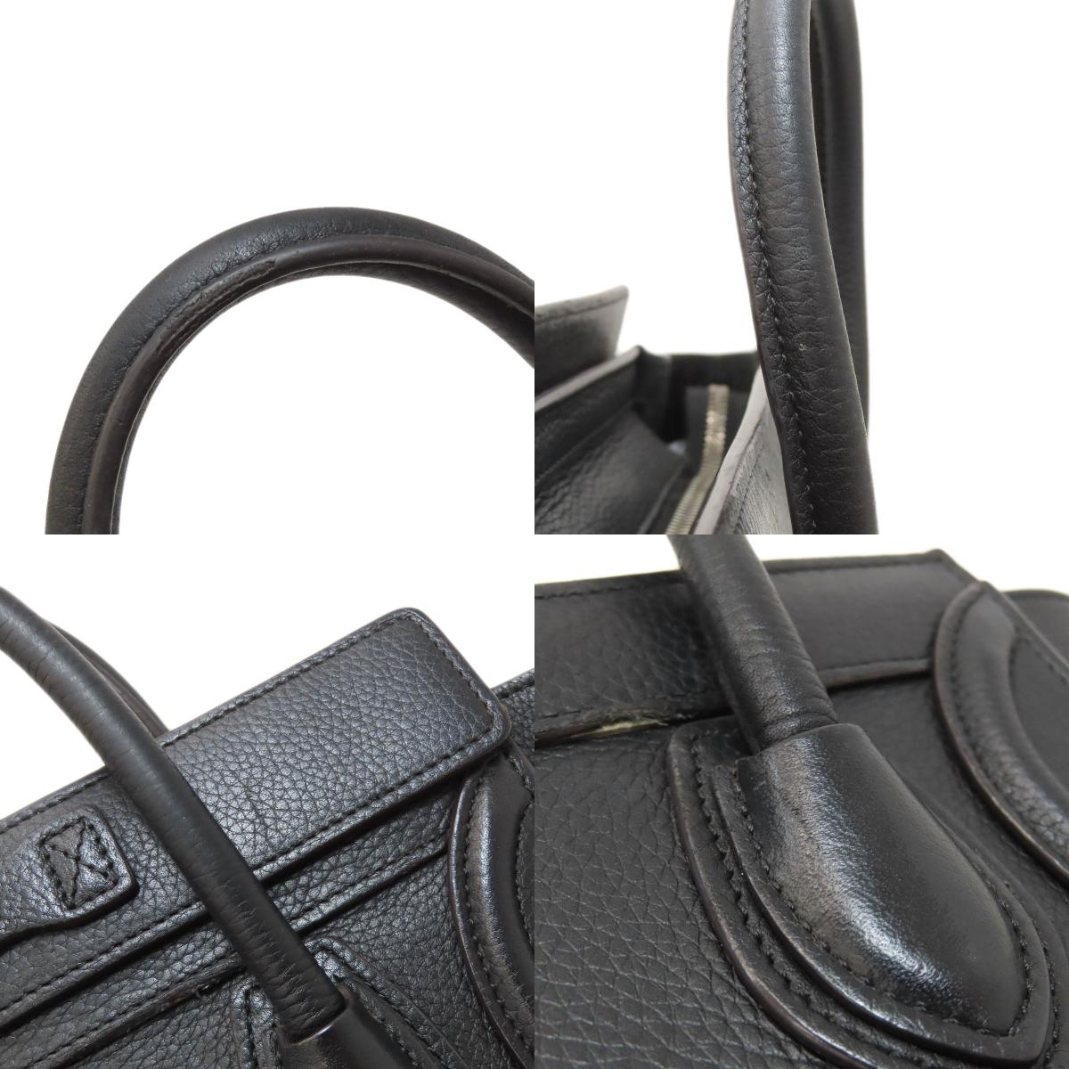 CELINE Luggage nano 2 WAY Handbag Calf Ladies [Used]