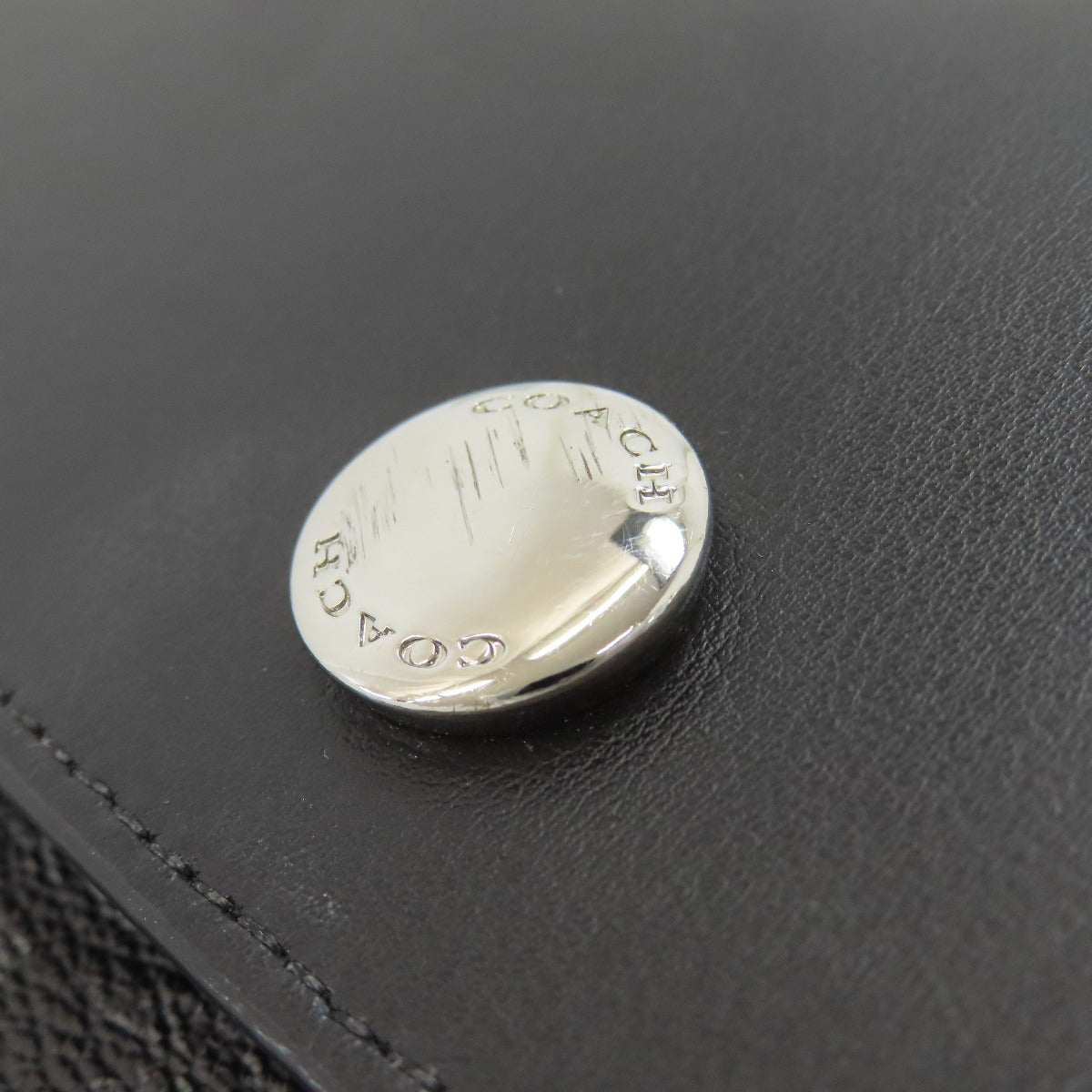 COACH F26172 Reversible Flap Signature Long Shoulder Shoulder Bag PVC Ladies [Used]