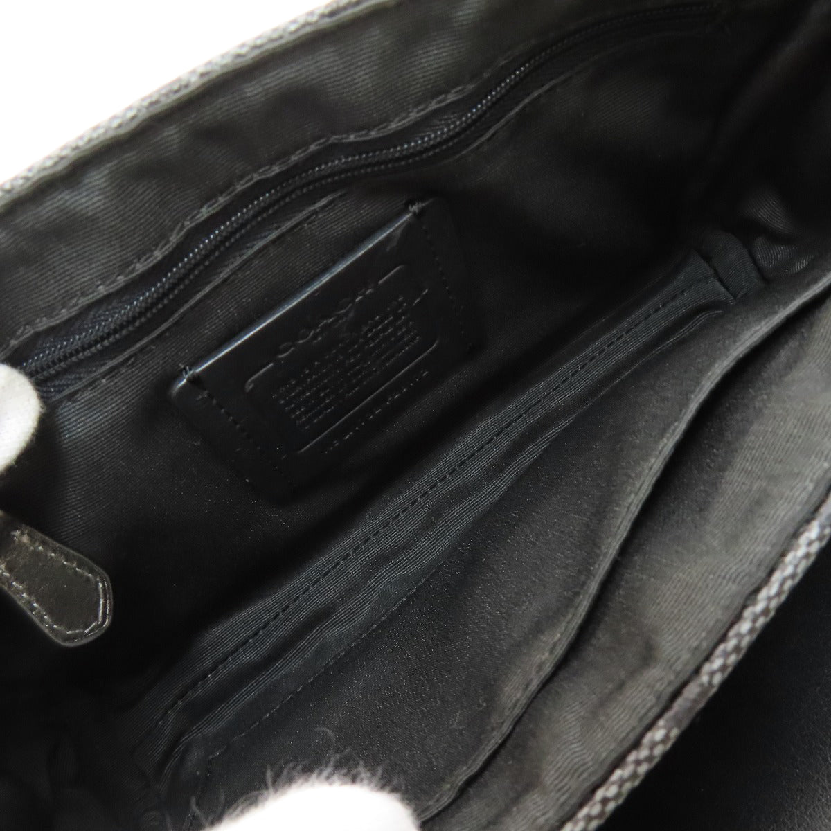 COACH F26172 Reversible Flap Signature Long Shoulder Shoulder Bag PVC Ladies [Used]