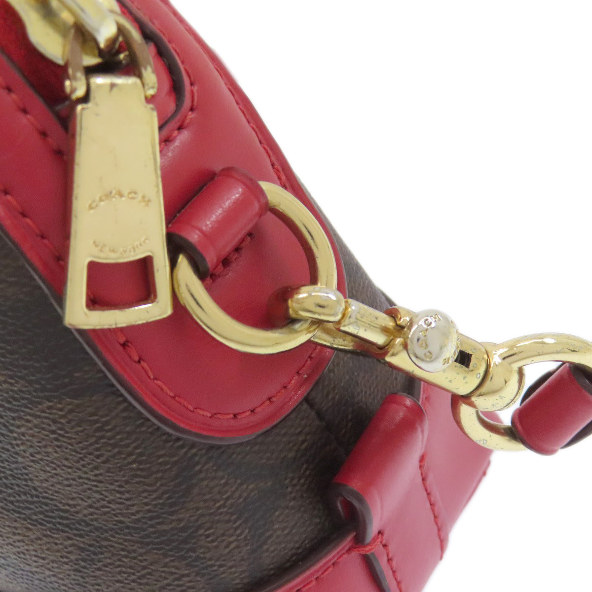 COACH F76674 Signature Long Shoulder Shoulder Bag PVC Ladies [Used]