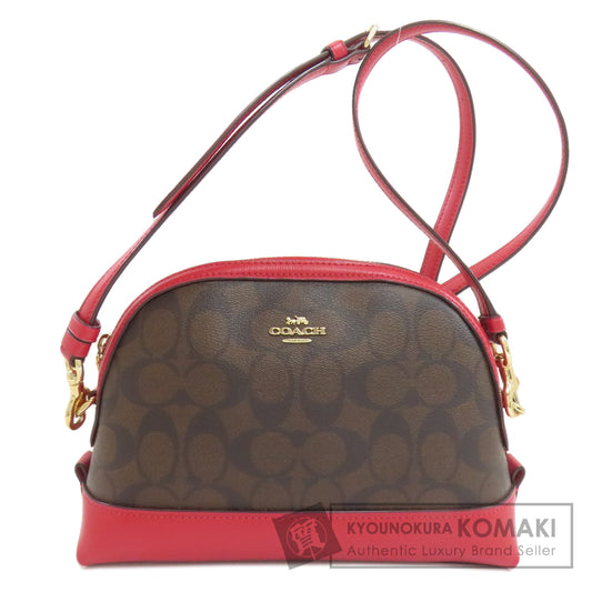 COACH F76674 Signature Long Shoulder Shoulder Bag PVC Ladies [Used]