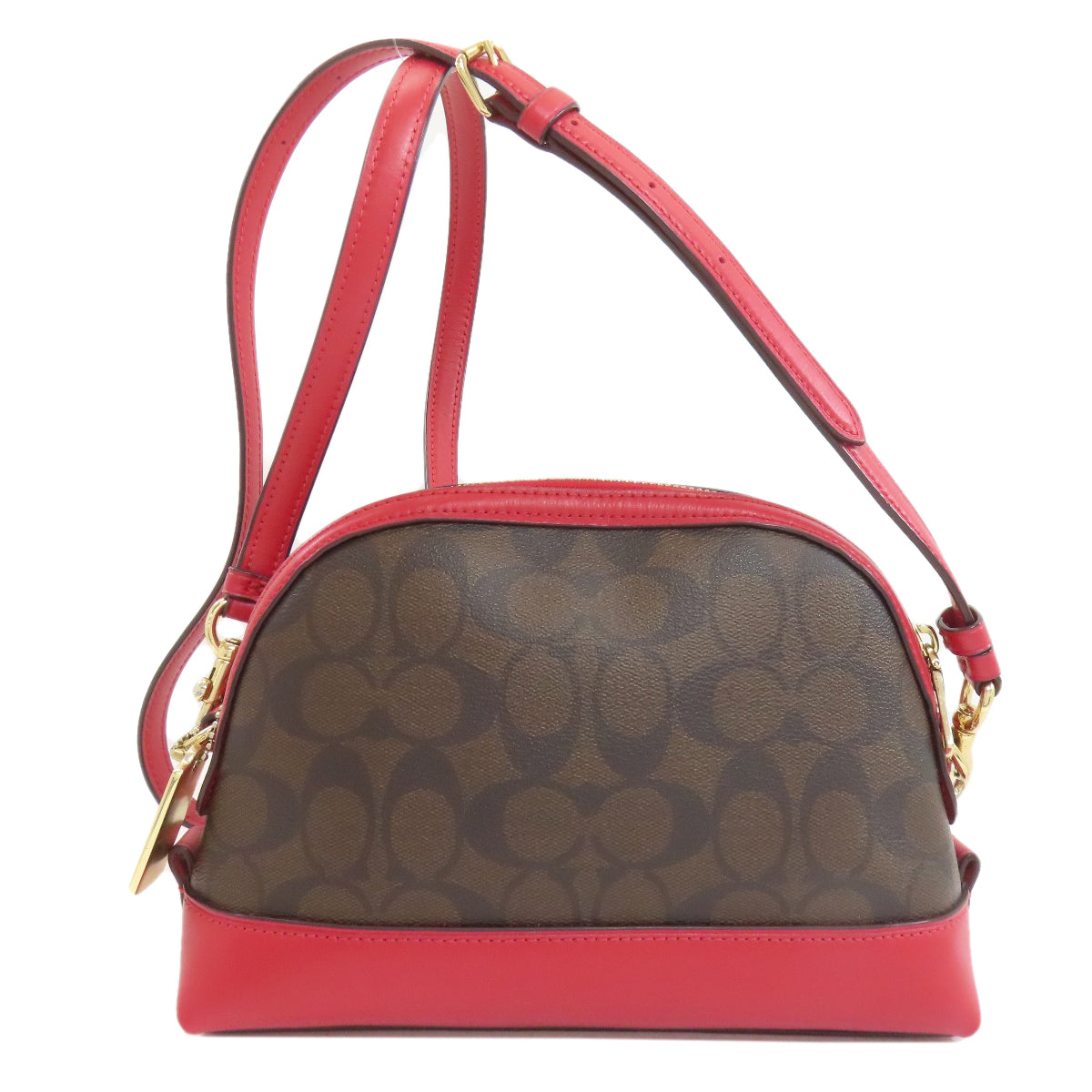 COACH F76674 Signature Long Shoulder Shoulder Bag PVC Ladies [Used]