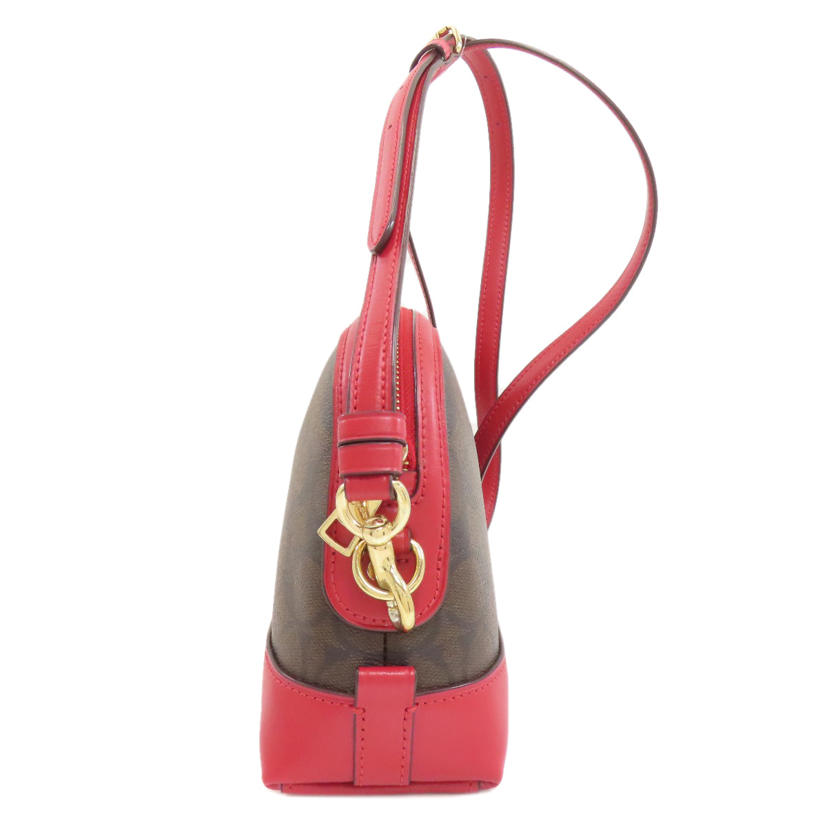 COACH F76674 Signature Long Shoulder Shoulder Bag PVC Ladies [Used]