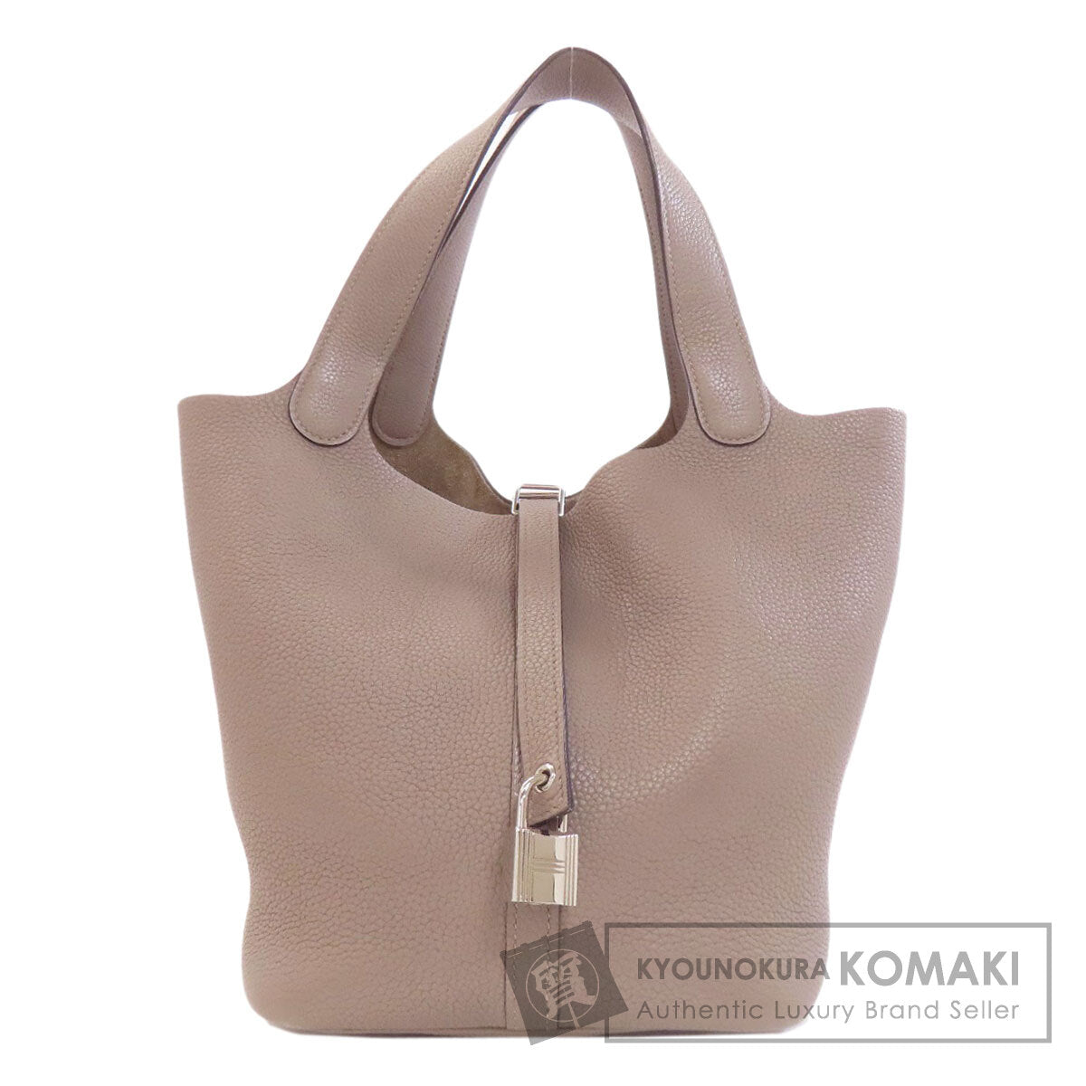 HERMES Picotin Lock MM Grit Asphalt SilverHardware Handbag Taurillon Clemence Ladies [Used]