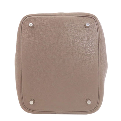 HERMES Picotin Lock MM Grit Asphalt SilverHardware Handbag Taurillon Clemence Ladies [Used]