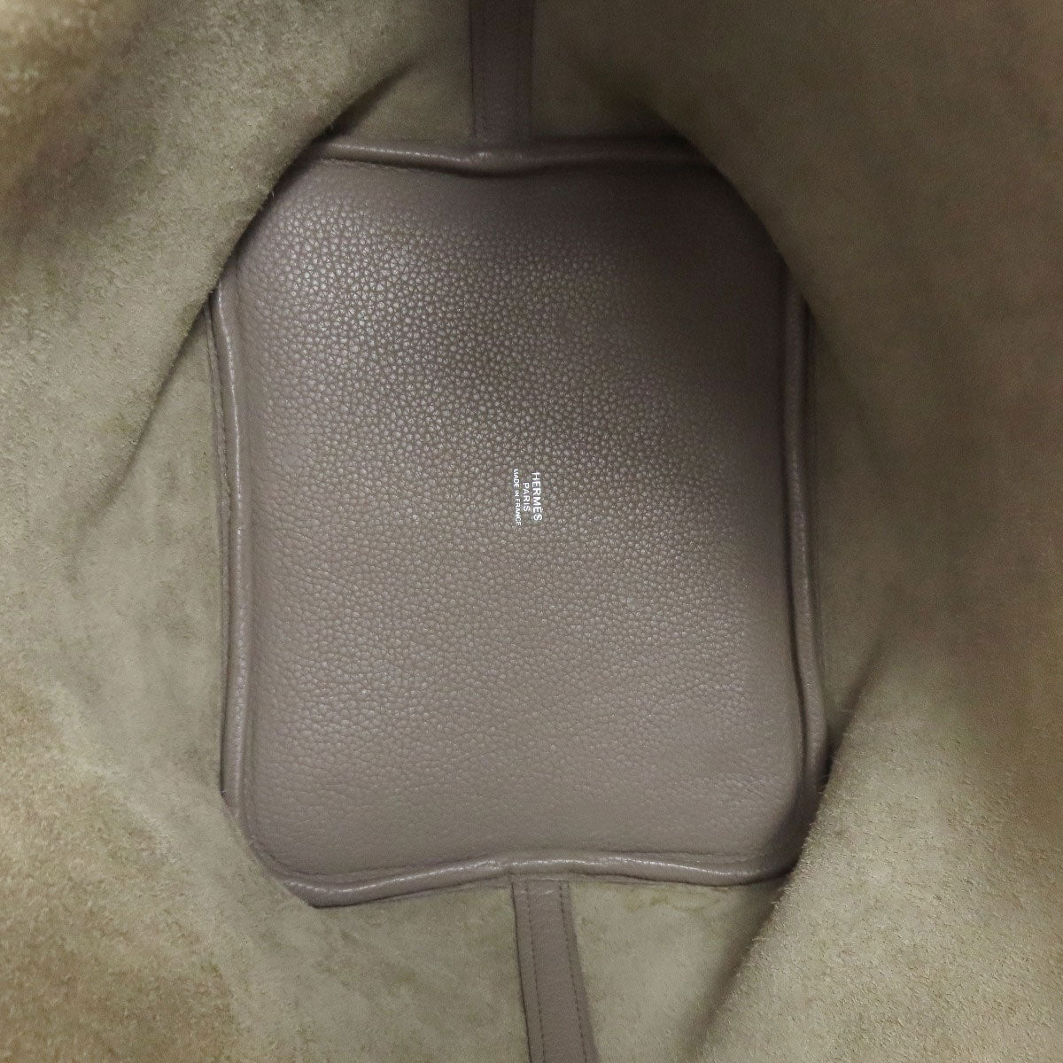 HERMES Picotin Lock MM Grit Asphalt SilverHardware Handbag Taurillon Clemence Ladies [Used]