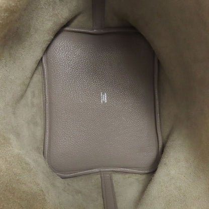 HERMES Picotin Lock MM Grit Asphalt SilverHardware Handbag Taurillon Clemence Ladies [Used]