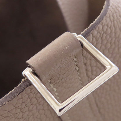 HERMES Picotin Lock MM Grit Asphalt SilverHardware Handbag Taurillon Clemence Ladies [Used]