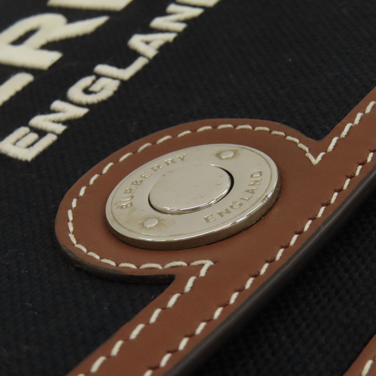 BURBERRY logo Shoulder Bag Canvas LeatherLadies [Used]