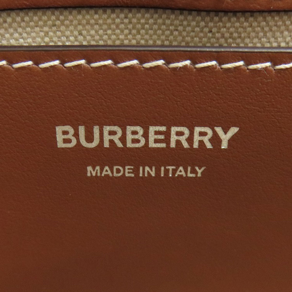 BURBERRY logo Shoulder Bag Canvas LeatherLadies [Used]