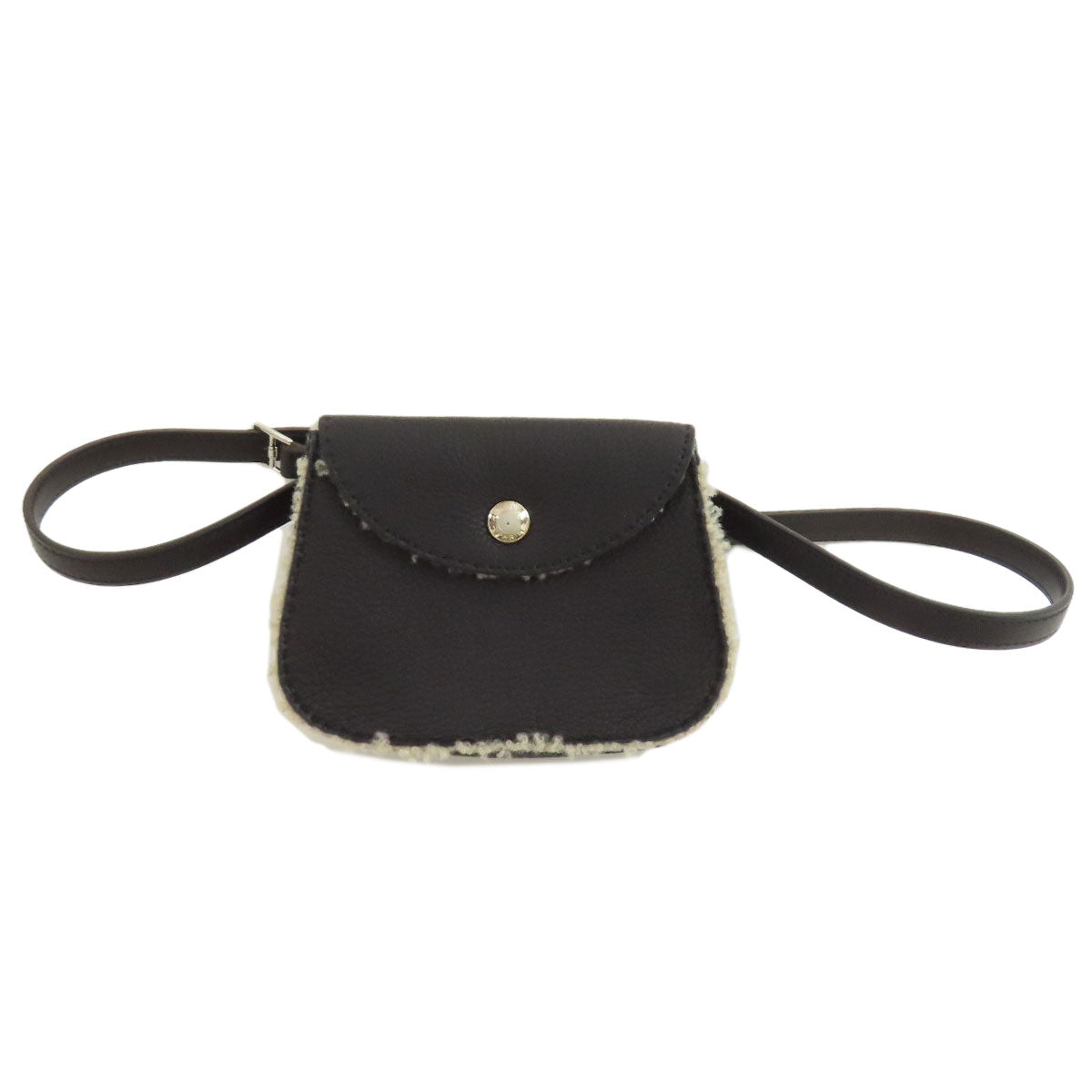 HERMES Neige SilverHardware Hip bag, waist bag Taurillon Clemence MoutonLadies [Used]