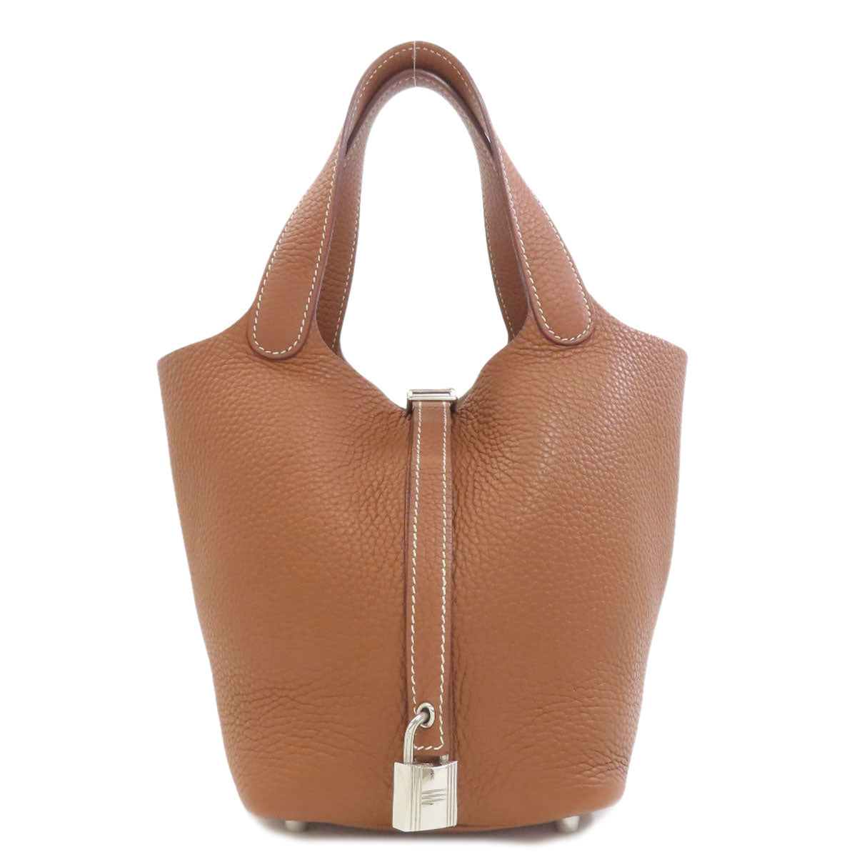 HERMES Picotin Lock PM Gold SilverHardware Handbag Taurillon Clemence Ladies [Used]