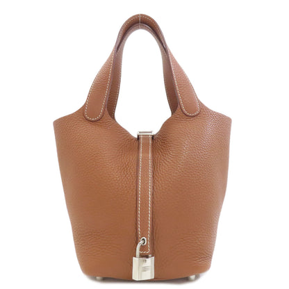 HERMES Picotin Lock PM Gold SilverHardware Handbag Taurillon Clemence Ladies [Used]
