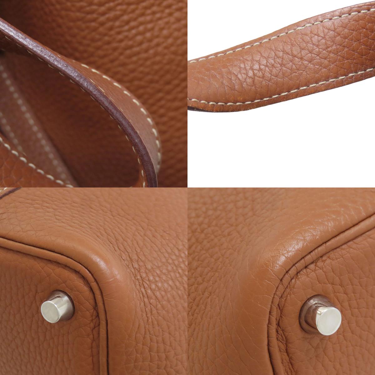 HERMES Picotin Lock PM Gold SilverHardware Handbag Taurillon Clemence Ladies [Used]